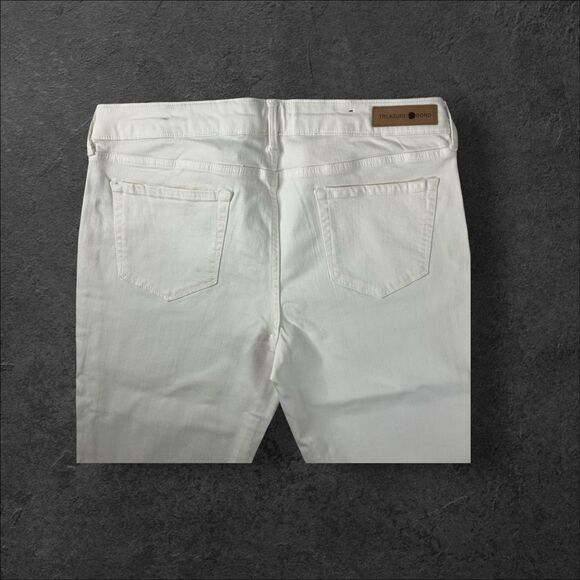 Treasure & Bond Jeans Women White Size 32 Zip Button Closure - Picture 3 of 7